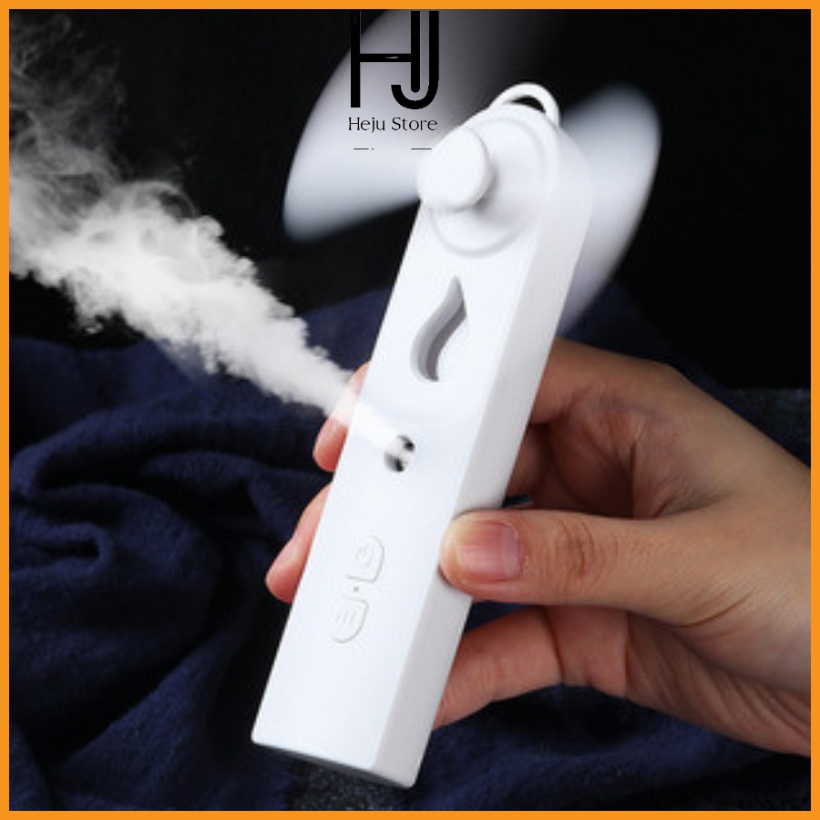 Quạt Cầm Tay Mini Phun Sương Siêu Mát Sạc USB Dùng Cực Lâu