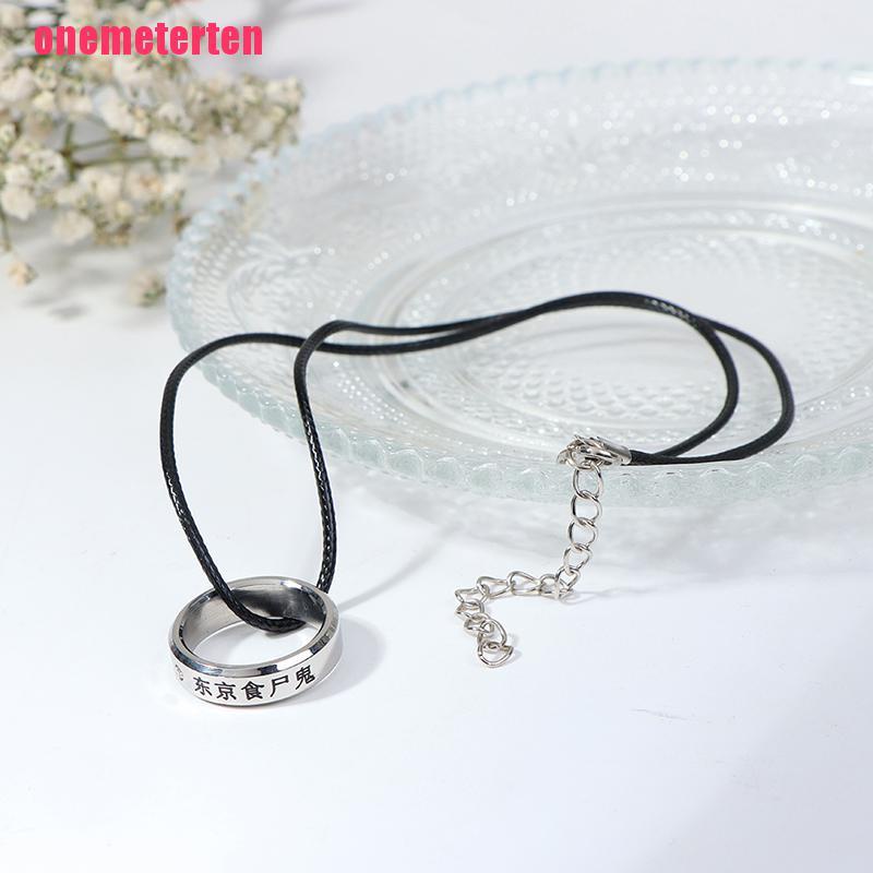 【TEN】Cosplay Anime Tokyo Ghoul Kaneki Titanium Steel Ring Finger Ring Necklace