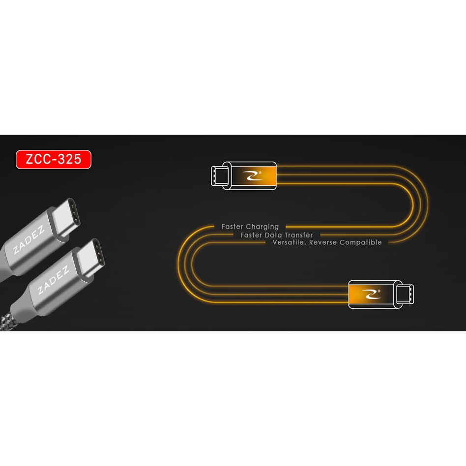 Cáp Sạc Nhanh và Truyền Dữ Liệu Dual TypeC ZADEZ ZCC325