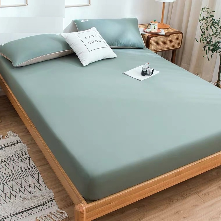 Bộ ga giường Cotton Tici 3 món bọc chun một màu trơn phong cách Hàn Quốc với đủ mọi size nệm | BigBuy360 - bigbuy360.vn