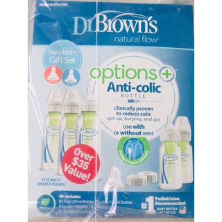 Set 5 bình sữa Dr Brown Options+ cổ hẹp 120ml, 250ml