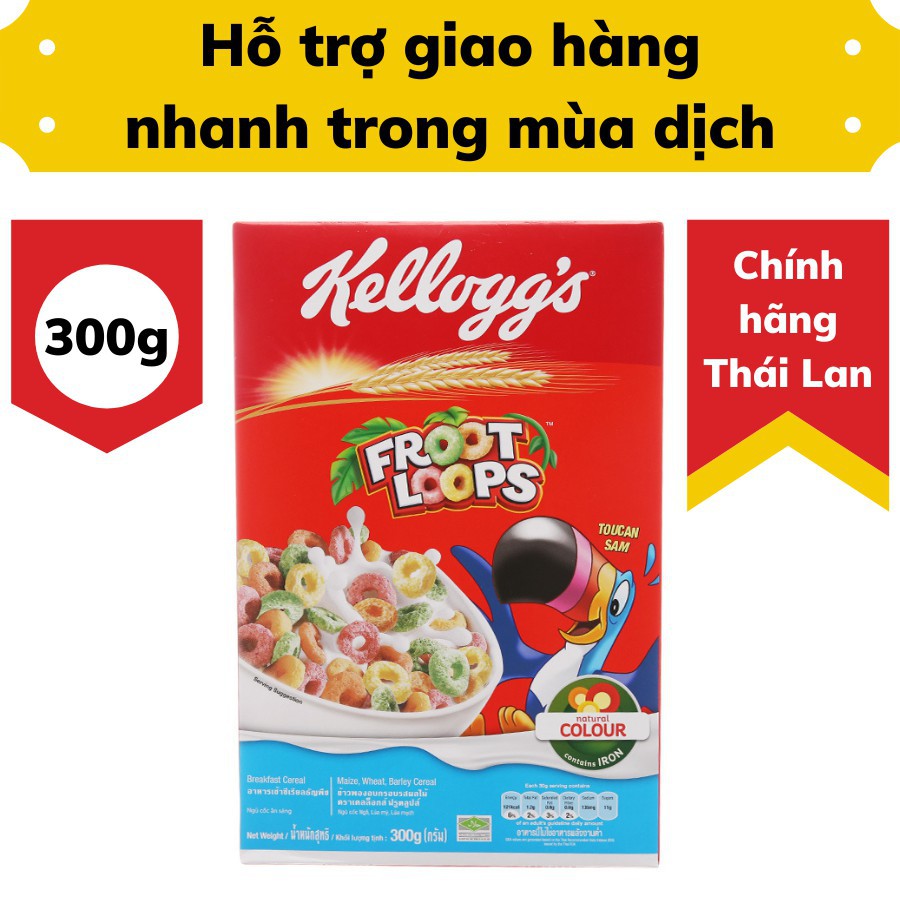 - Ngũ cốc dinh dưỡng Kellogg's Froot Loops vị trái cây