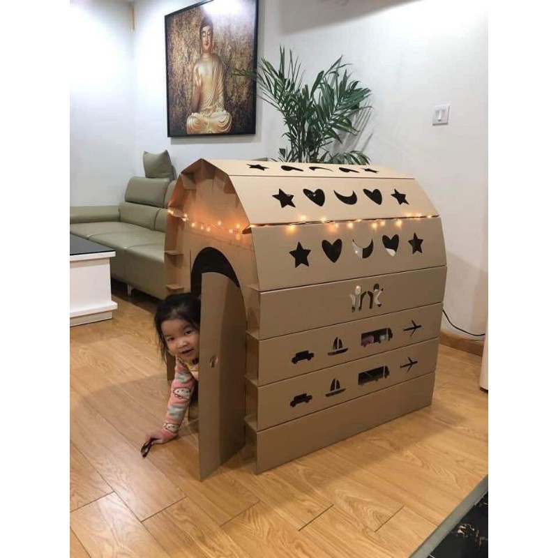 NHÀ BÌA, GIẤY LẮP GHÉP BÌA CARTON - MÓN QUÀ XÂY DỰNG TUỔI THƠ CHO BÉ YÊU