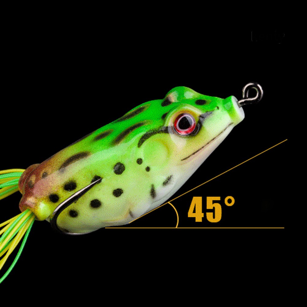 Ktt KT☀Mồi Câu Cá Nhân Tạo Hình Con Ếch Mềm 6cm 12g