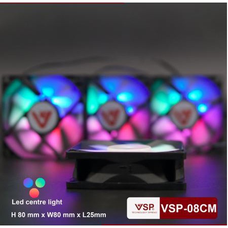 SIEU KHUYẾN MẠI Quạt Fan VSP V08 LED - Tặng Kèm 4 Ốc