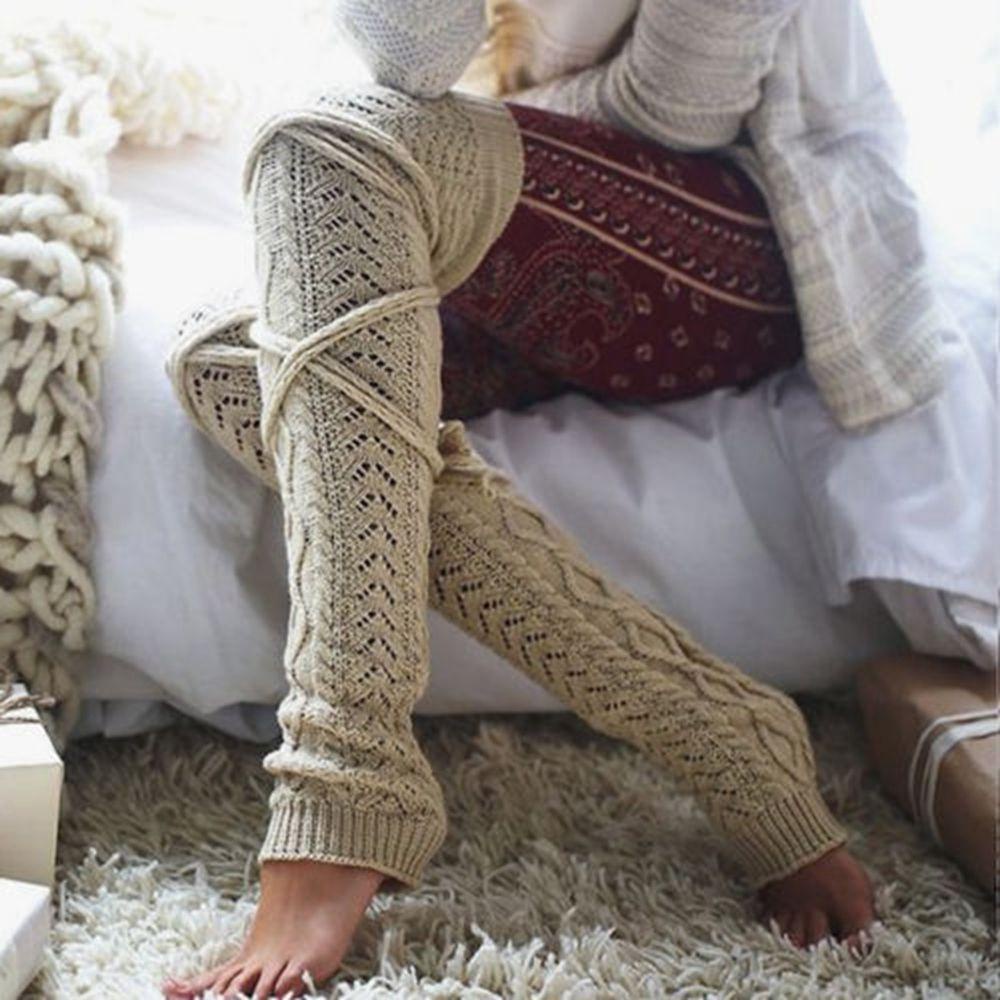 Quần Legging Dệt Kim Giữ Ấm Chân Cho Nữ