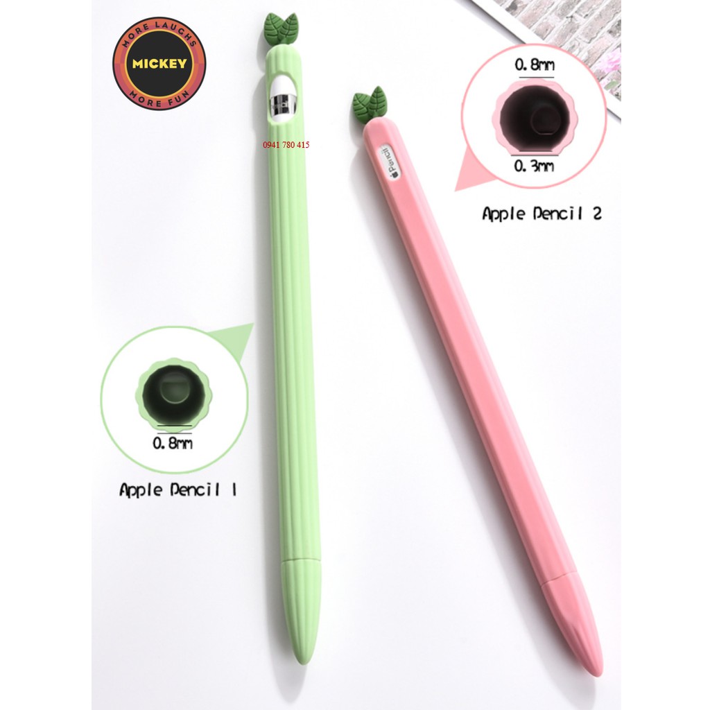 Ốp silicon bảo vệ bút cảm ứng Apple pencil 1 & 2 nhiều màu đa dạng