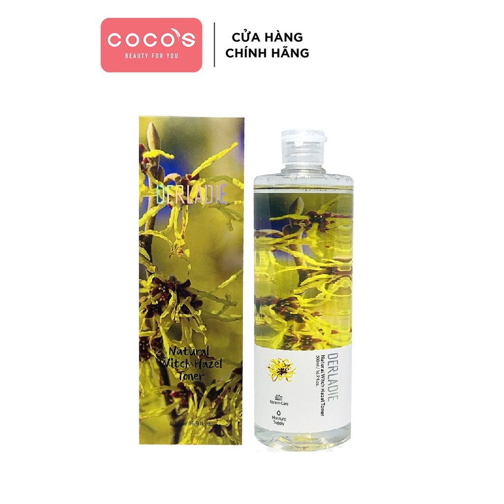 [Mã COSCOCOT3 -8% đơn 250K] Nước hoa hồng Derladie Natural Witch Hazel 500ml