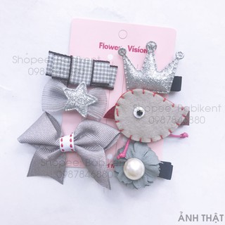 Set kẹp tóc cute cho bé