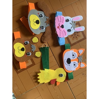 Combo mũ nhân vật Cáo thỏ,gà trống Mầm Non