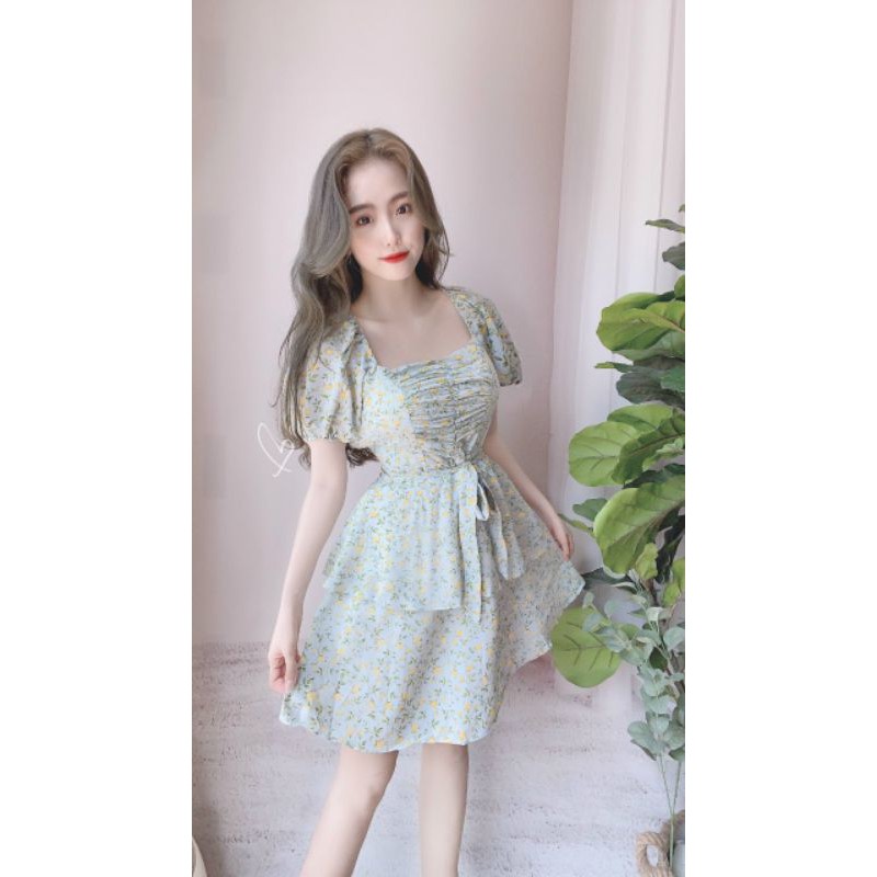 ĐẦM 2 TẦNG TAY PHỒNG  XẾP BEN NGỰC