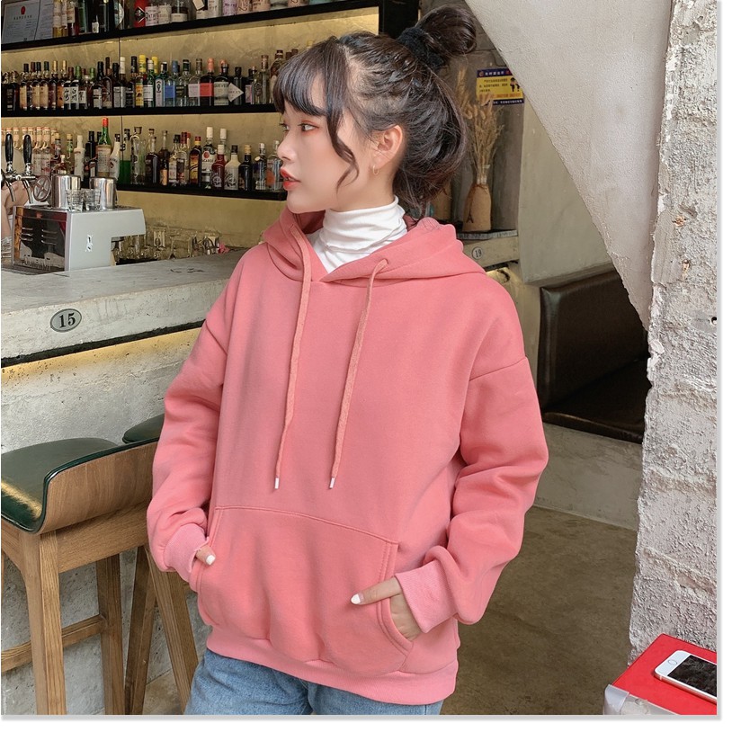 Áo khoác hoodie nam nữ tai thỏ, (FreeSize dưới 70Kg), form rộng phong cách Hàn Quốc, áo hoodie form rộng unisex vải Nỉ n