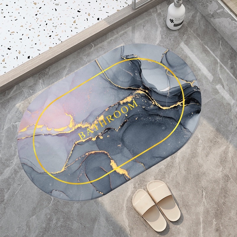 Thảm lót sàn nhà tắm siêu thấm - Thảm chùi chân Home chống trượt nhanh khô- Thảm chân Silicon decor nhà siêu mịn