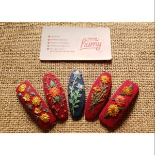 Kẹp tóc thêu tay size 6cm
