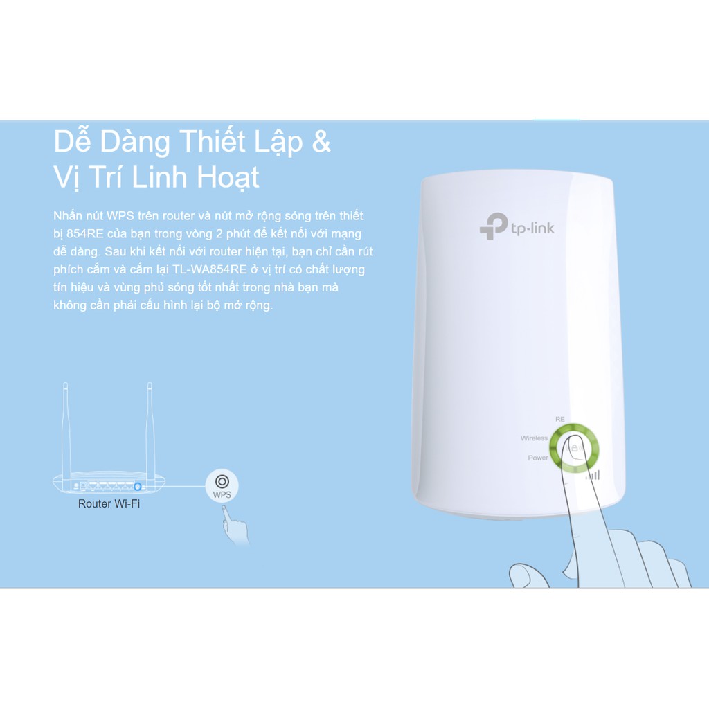 TP-Link Bộ mở rộng sóng Wifi 300Mbs -TL-WA854RE - Hàng Chính Hãng | WebRaoVat - webraovat.net.vn