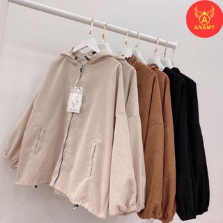 Áo khoác Basic Nhung Gân form rộng cực đẹp