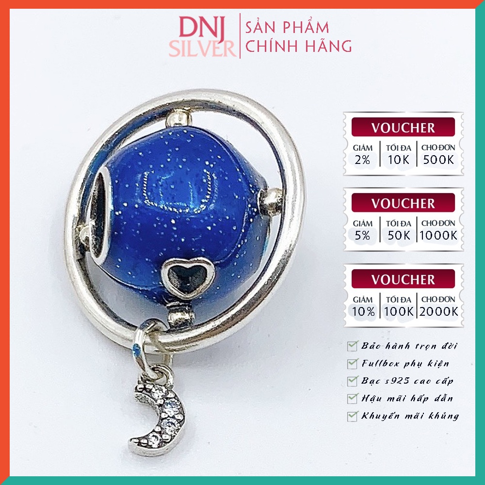 Vòng tay bạc 925 cao cấp dành cho nữ - Vòng tay charm bạc Astronaut And Star, vươn tới ước mơ - DNB019