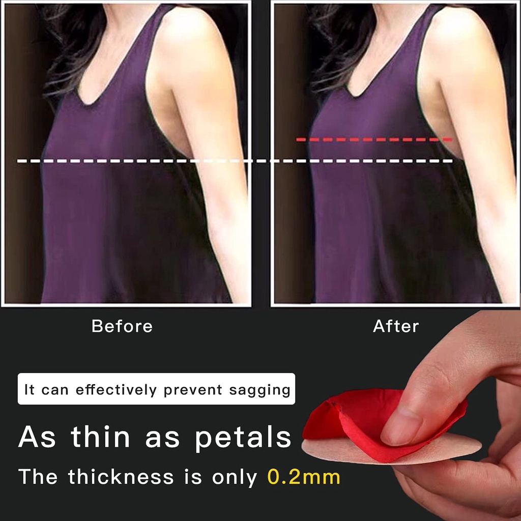 Miếng Dán Ngực Không Dây Hình Cánh Hoa Có Thể Tái Sử Dụng