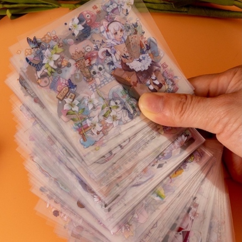 Lẻ 1 tấm sticker Anime Cổ Trang - Hiện Đại - Cung Hoàng Đạo - Phong Cảnh - Thú Cưng