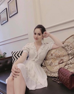 ĐẦM XÔ REN TRÒN NỮ TÍNH