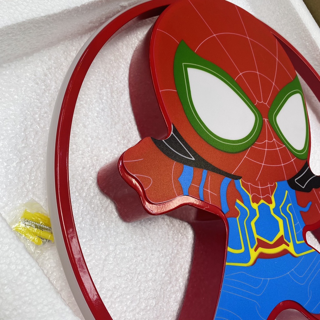 Đèn LED ốp trần Người nhện trang trí phòng ngủ cho bé