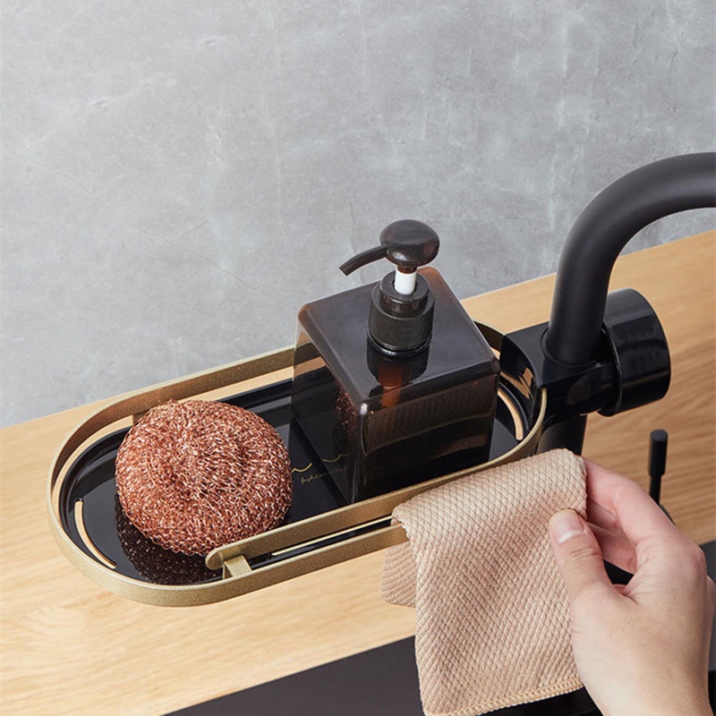 Giá Đỡ Miếng Bọt Biển Rửa Chén Gắn Vòi Nước Đa Năng Tiện Dụng Cho Nhà Bếp / Phòng Tắm