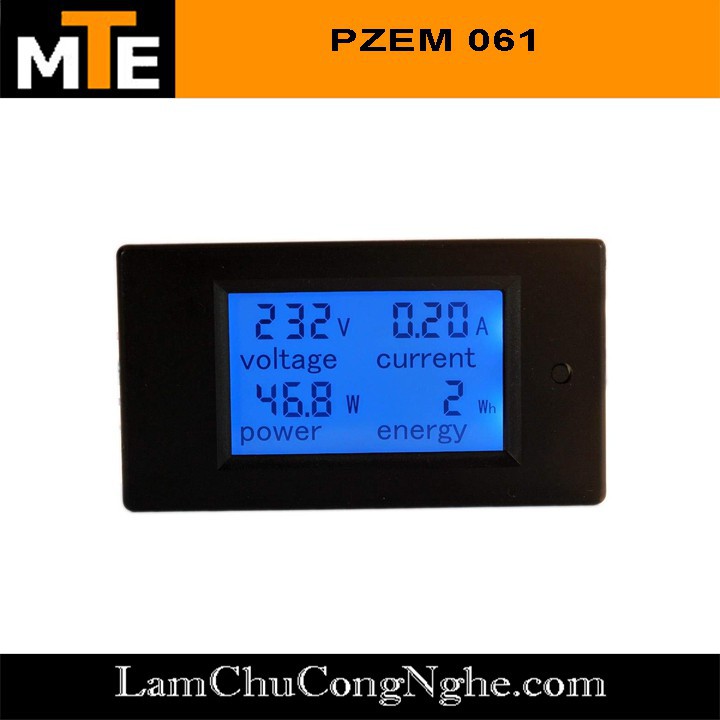 Mới! Công tơ điện tử PZEM-061 AC 220v 100A Đo điện áp , dòng điện, công suất thiết bị