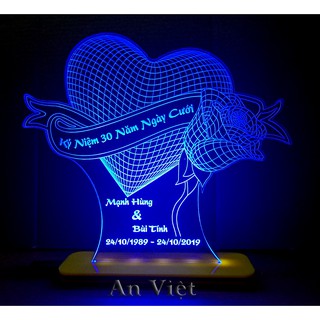 Kỷ Niệm Ngày Cưới - Đèn led khắc theo yêu cầu