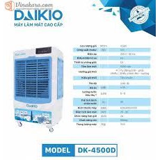 Máy làm mát không khí Daikio DK-4500D làm mát nhanh, tiết kiệm điện, hàng hính hãng Nhật Bản