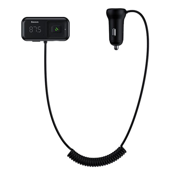 Bộ tẩu sạc đa năng trên xe hơi Baseus T Typed S-16 Wireless MP3 Car Charger (3.5mm, TF card, USB*2, LED screen, Hi-Fi so