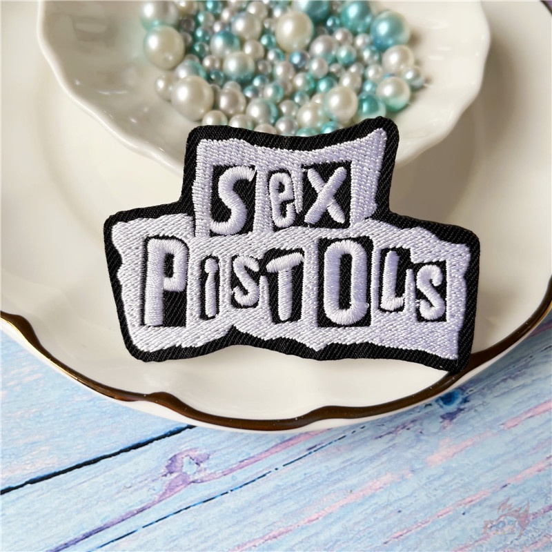 ♚ Miếng Dán Kim Loại Phong Cách Rock 06-On Chất Lượng ♚ 1 Sticker Ủi Thêu Hình Rock N Roll