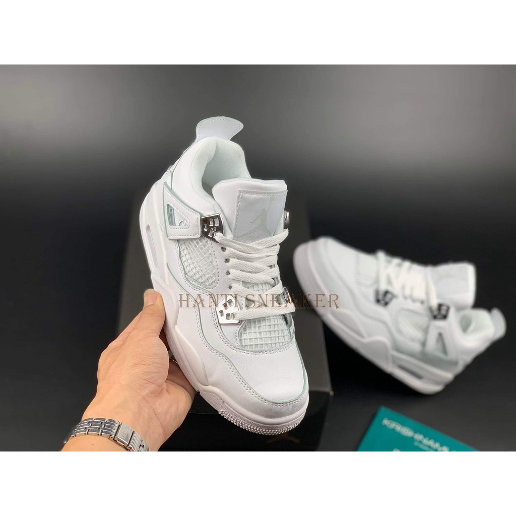 Giày Thể Thao Nam Nữ /Sneaker Giày Bóng Rổ Jordan 4 Full Trắng (Full Box)