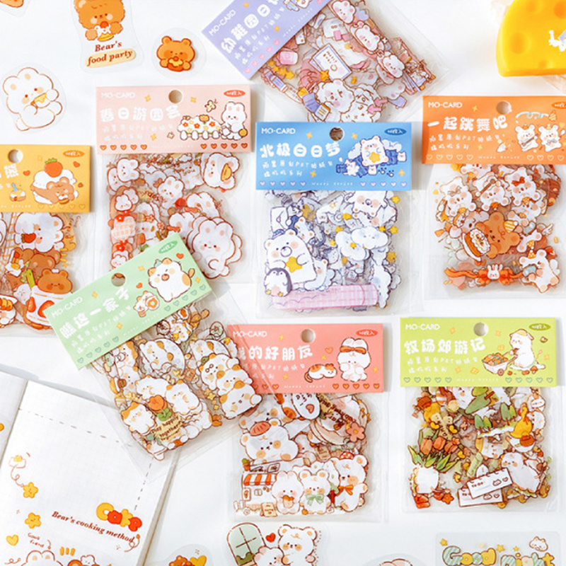 Set 46 Miếng Dán PET Họa Tiết Hoạt Hình Chống Thấm Nước