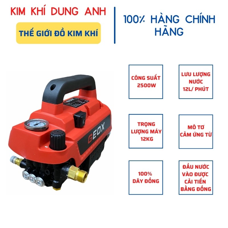 Máy rửa xe gia đình Geox GL - RS9 2500W chính hãng máy rửa xe mini - Kim Khí Dung Anh