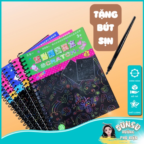 Sổ Cào Ma Thuật Cầu Vồng Sổ Vẽ Ma Thuật Scratch Sổ Cạo Cho Bé Thoả Sức Sáng Tạo Tài Năng DUNSU.PK