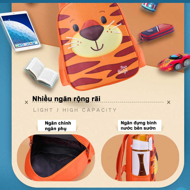 BALO HỌC SINH HÌNH 3D NỔI SIÊU NHẸ VỚI THIẾT KẾ DỄ THƯƠNG - NK298