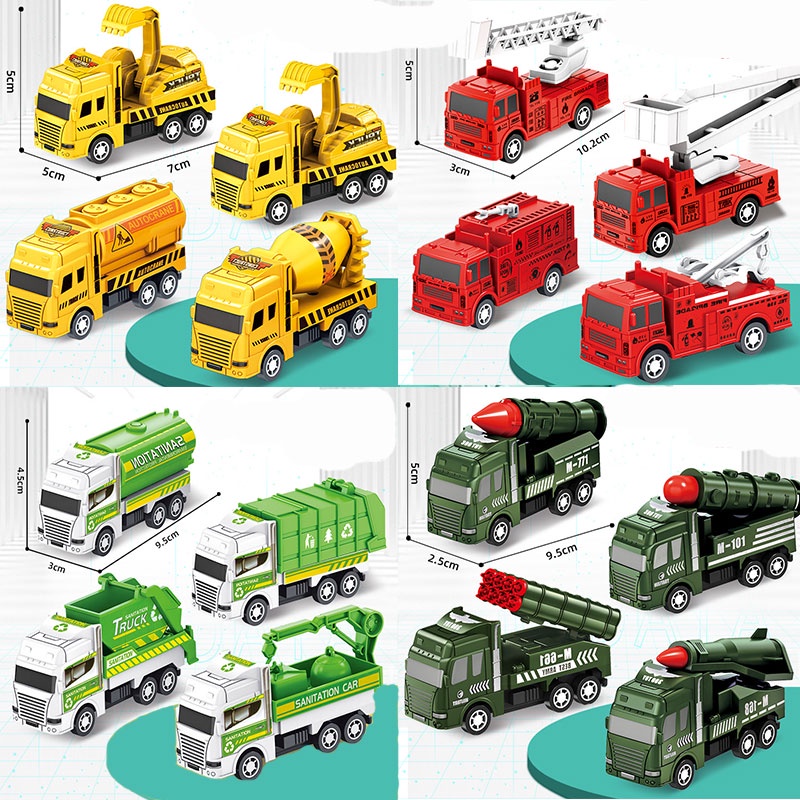 1 Xe Tải Đồ Chơi mini Dạng Kéo Lưng Cho Trẻ Em