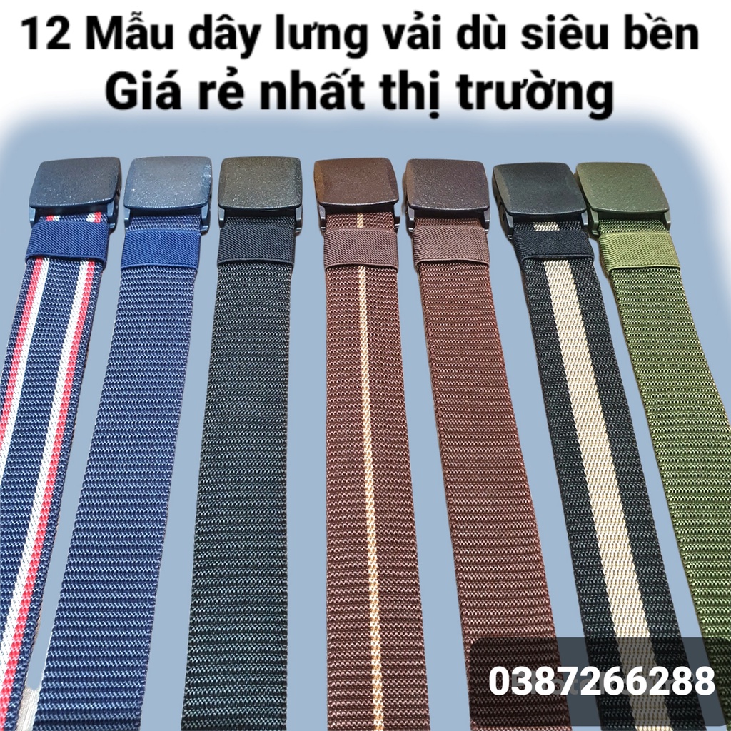 Dây Lưng Nam Vải Dù Phong Cách Cá Tính,12 mẫu thắt lưng nam đẹp vải dù lính mỹ KHÓA LUỒN DÂY