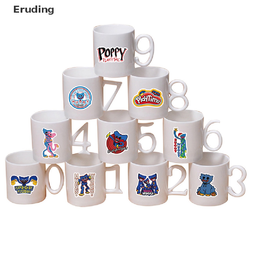 50 Miếng dán chủ đề hoạt hình huggy wuggy poppy màu graffiti trang trí sinh động