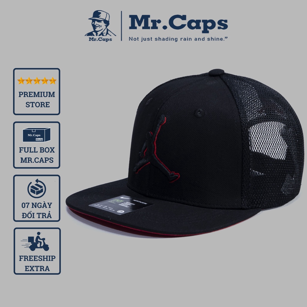Nón Snapback Jordan - Mũ phong cách hip-hop vải kaki cao cấp form unisex Full Box cho cả nam nữ Mrcap Store SJD01