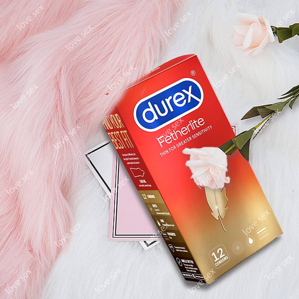 [ HÀNG REAL ] Hộp Bao Cao Su Durex Fetherlite || Siêu Mỏng ,Ôm Sát _ Che Tên Sản Phẩm