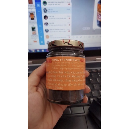 Bột Denti chà răng Quy Nguyên 100gram