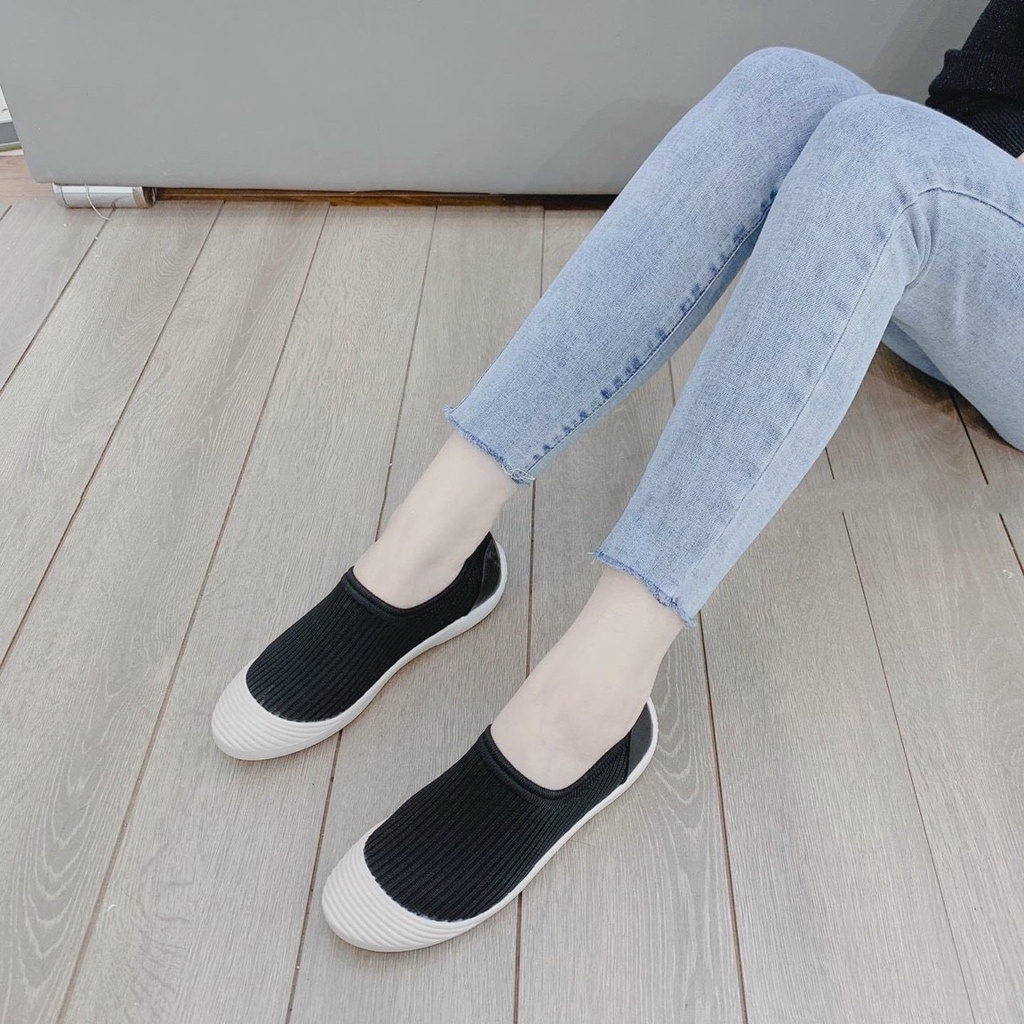 Hàng cao cấp Giày lười vải nữ đế kếp siêu êm chân mẫu mới mã X01