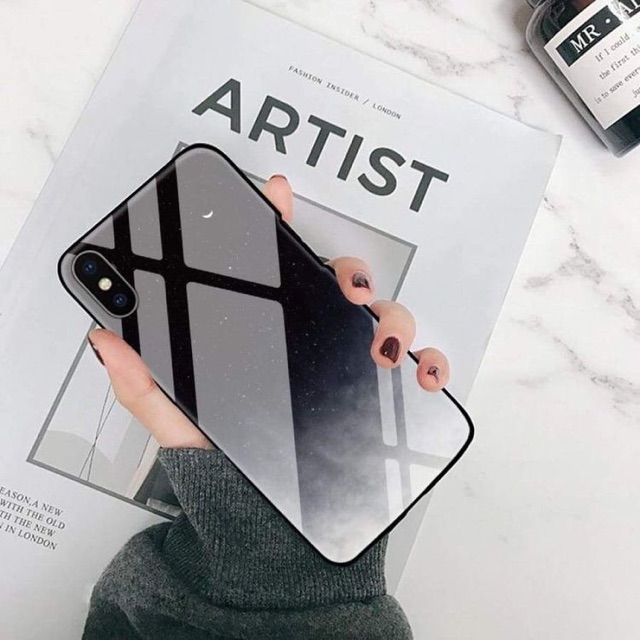 Ốp Lưng Kính Bóng Galaxy 13ProMax 12ProMax 11ProMax XSMAX X XS 7Plus FUKISHOP