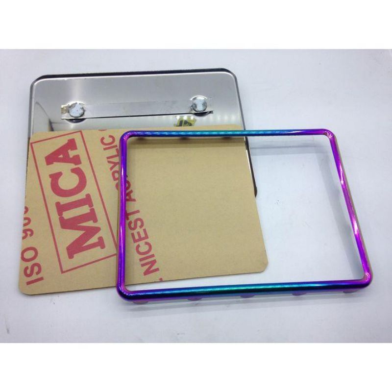 Khung Kẹp Biển Số Inox Titan và Inox trắng dày có meca như hình