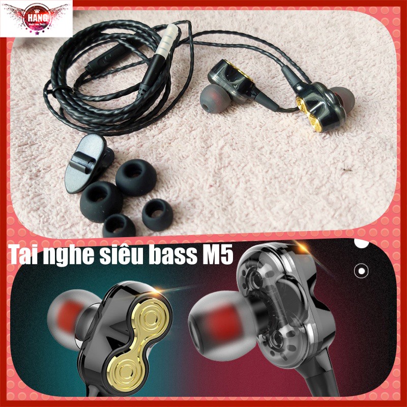 [Mã ELFLASH5 giảm 20K đơn 50K] Tai nghe siêu bass M5 hỗ trợ Micro