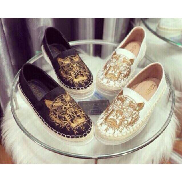 Giày lười nữ đế cói siêu cute trẻ trung năng đông