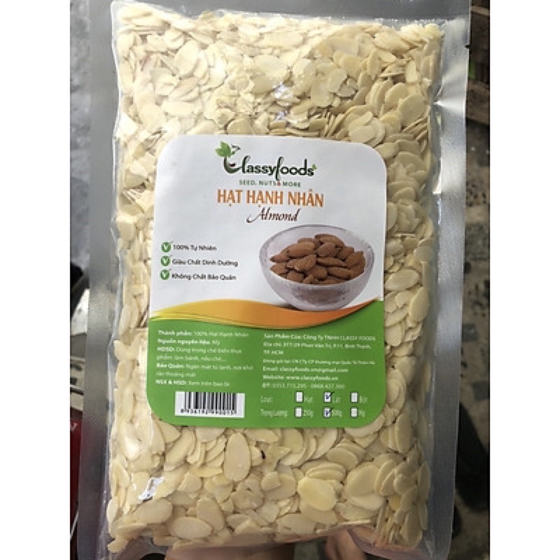 Hạnh Nhân Lát Classy Foods 500gr 1kg