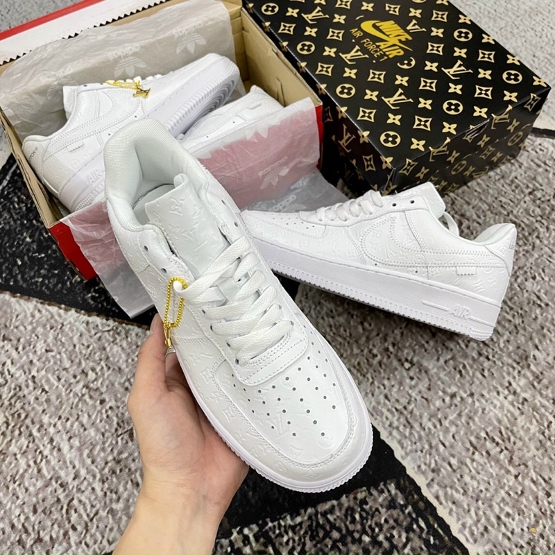 GIÀY AF1 LV SƠN TÙNG TRẮNG FULL DA CAO CẤP