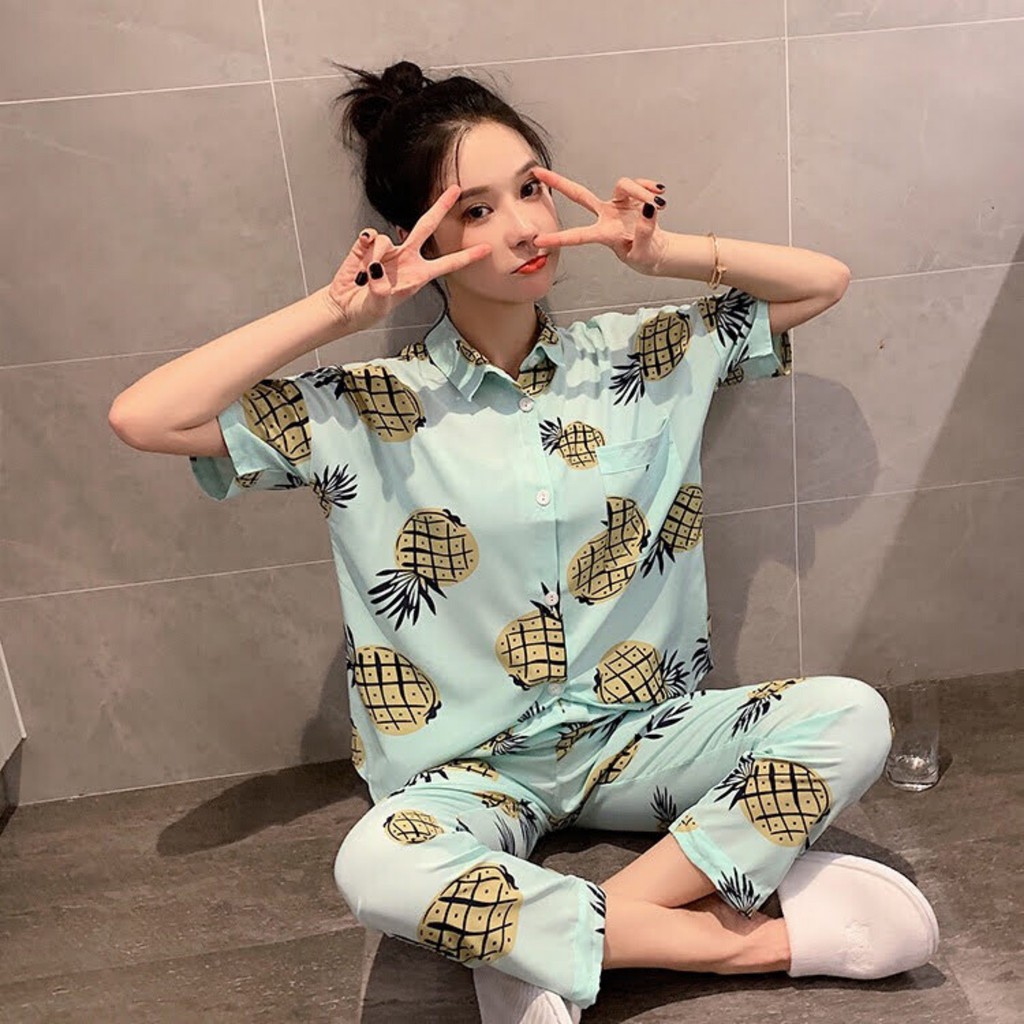 Đồ bộ Lụa Satin cao cấp mát lạnh mặc nhà - Dạo phố Mặc nhà